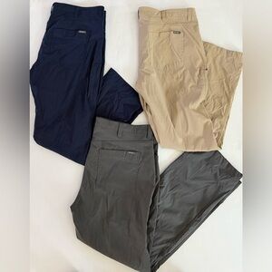 Eddie Bauer Lot Pants Mens 40x32 Tech Nylon Stretch Hiking Trail Outdoor Pants‎